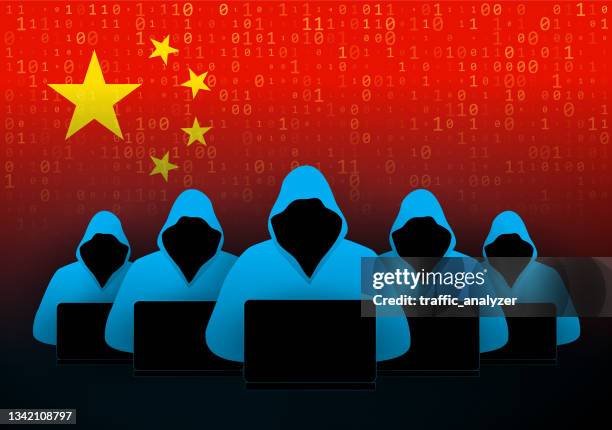 chinesische hacker - computerhacker stock-grafiken, -clipart, -cartoons und -symbole