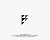 Letter F Logo Design. Monogram F Letter Emblem.
