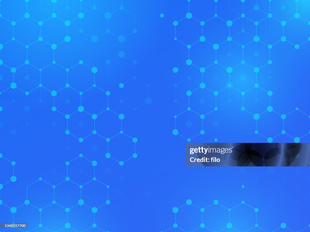 Abstract Molecule Scientific Chemistry Background Pattern