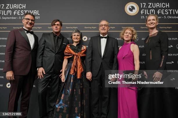 Artistic Director of ZFF Christian Jungen, Michael Steiner, Caroline Parmelin, President of Switzerland Guy Parmelin, Mayor of Zurich and Elke Mayer,...