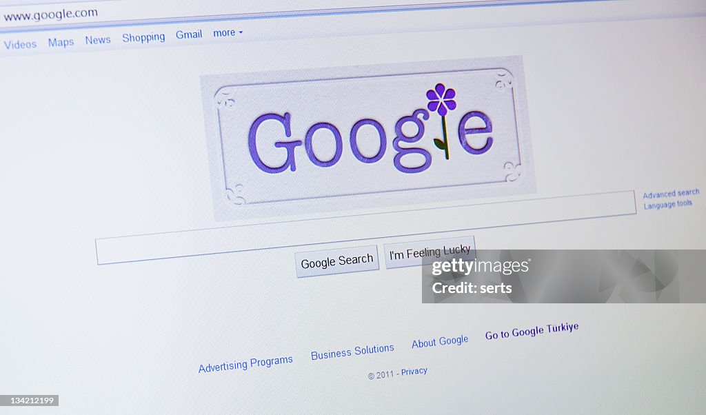 Google homepage with Mother's Day Version
