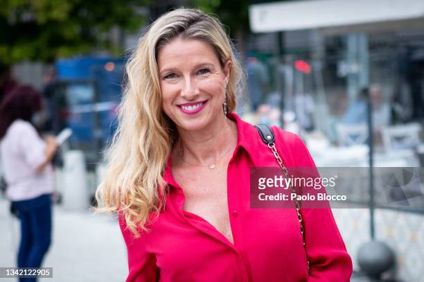 Anne Igartiburu attends the opening of the Royal Theatre season on September 23, 2021 in Madrid, Spain.