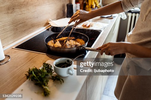 Woman preparing healthy lunch at home Woman preparing healthy lunch at home