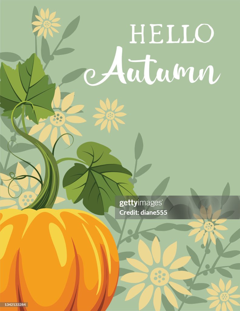 Fall Colors Text Cute Fall Background With Text And Autumn Elements High-Res Vector ...