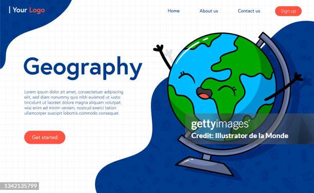 bildbanksillustrationer, clip art samt tecknat material och ikoner med geography class illustration - map monde vector