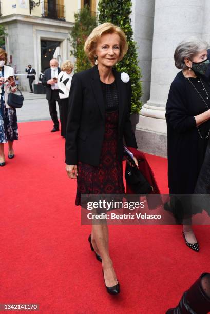 Elena Salgado attends the opening of the Royal Theatre season on September 23, 2021 in Madrid, Spain.