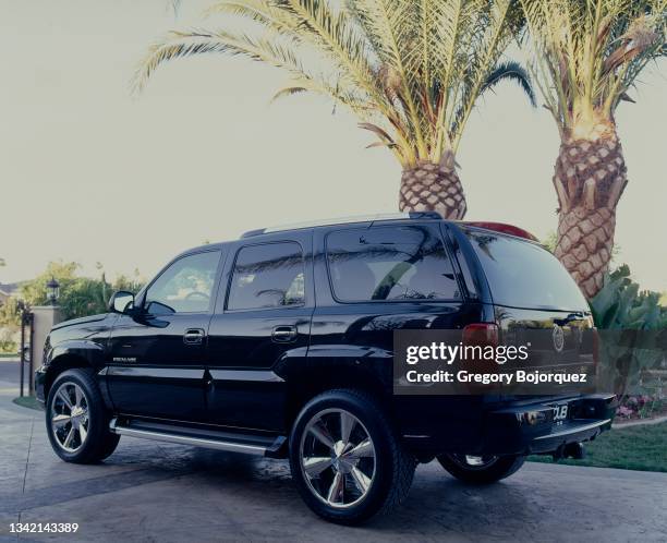 American musician Travis Barker's Cadillac Escalade at his home in July, 2001 in Riverside, California.