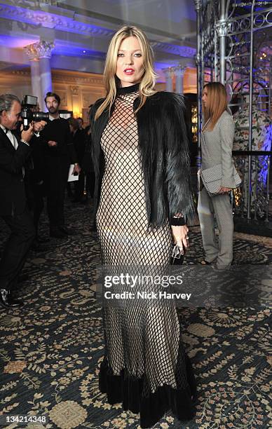 Kate Moss arrives at the British Fashion Awards at The Savoy Hotel on November 28, 2011 in London, England.