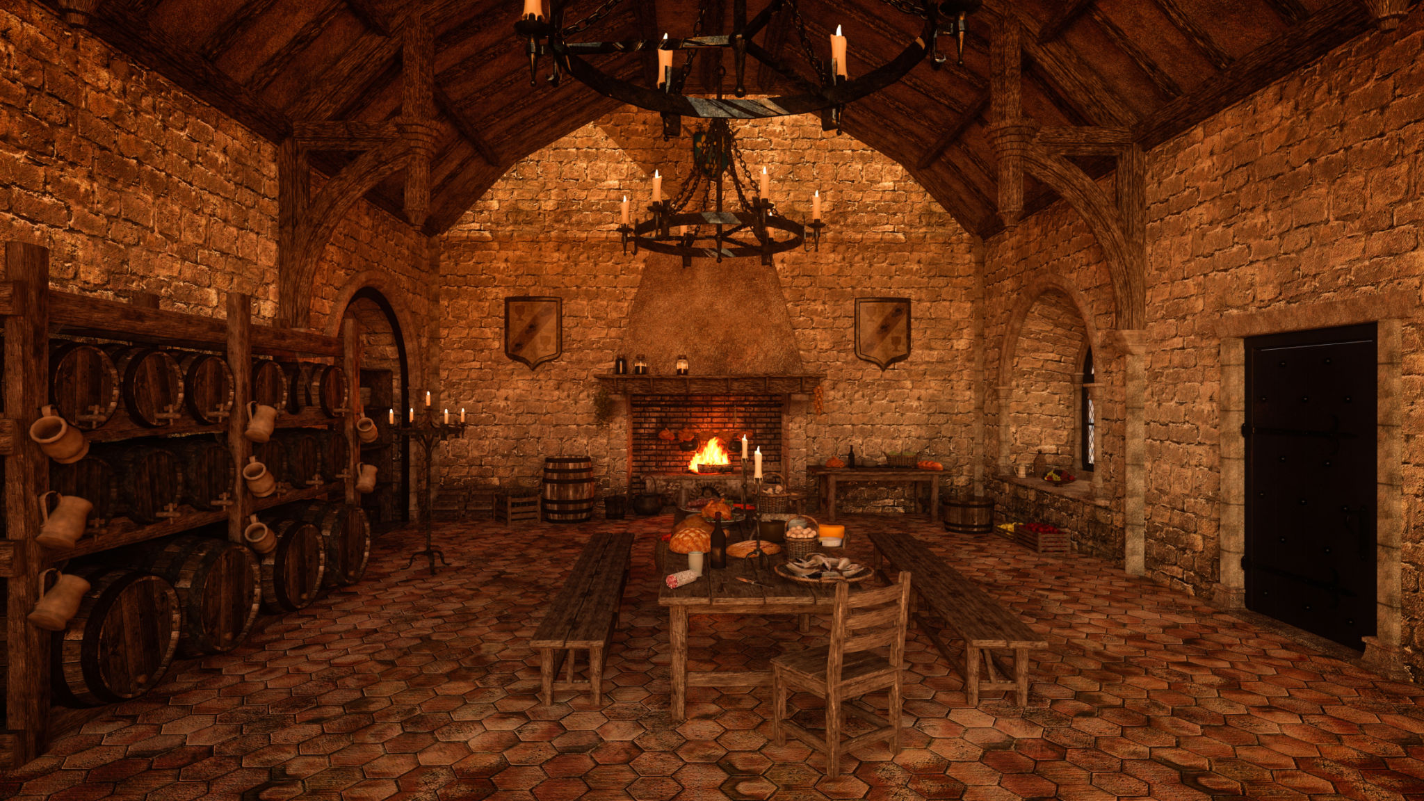 medieval kitchen
