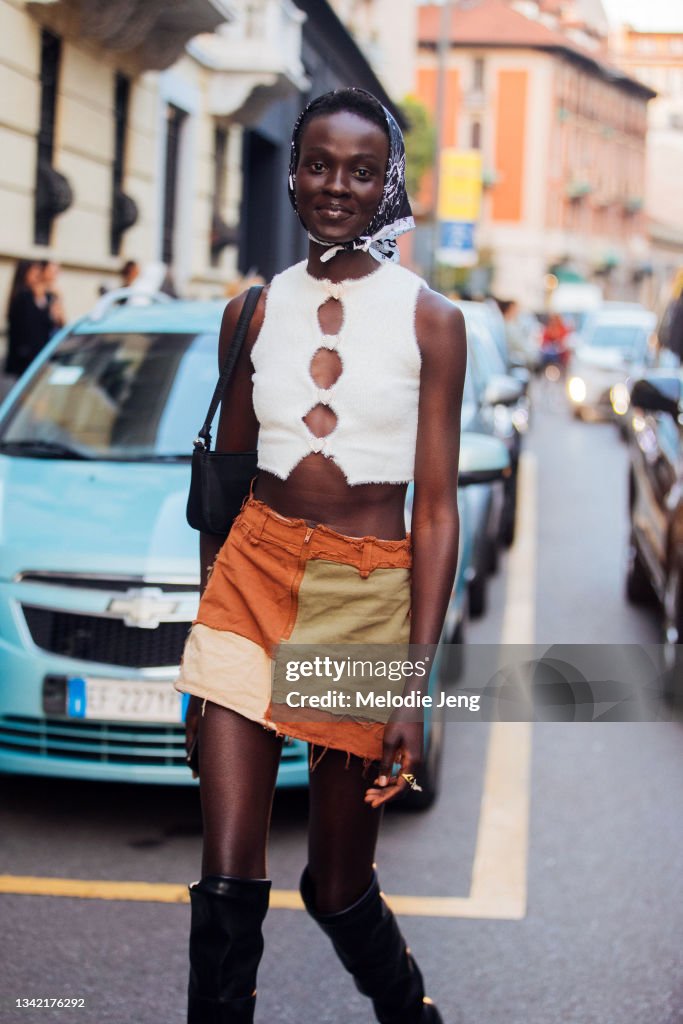 Street Style - Day 2 - Milan Fashion Week - Spring / Summer 2022