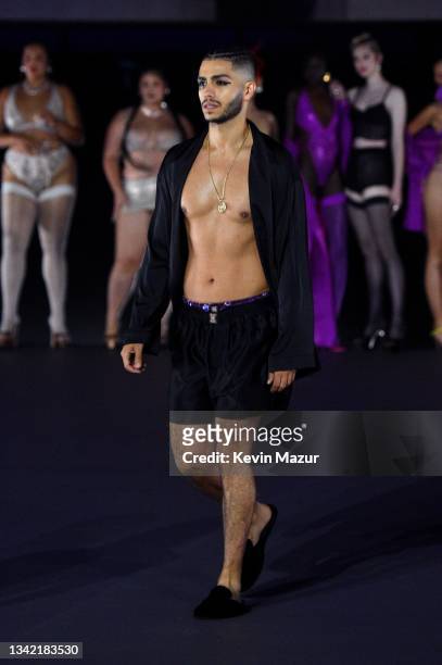 In this image released on September 23, Mena Massoud is seen during Rihanna's Savage X Fenty Show Vol. 3 presented by Amazon Prime Video at The...