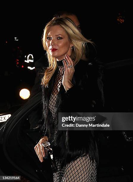 Kate Moss arrives at the British Fashion Awards at The Savoy Hotel on November 28, 2011 in London, England.