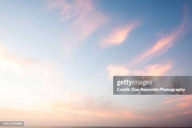 landscape sunset and beach - morning sky clouds stock pictures, royalty-free photos & images