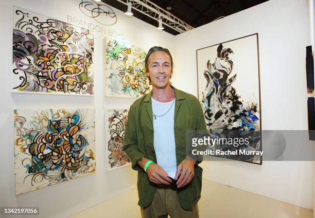 Artist Brandon Boyd photographed during The Other Art Fair Los Angeles presented by Saatchi Art in partnership with BOMBAY SAPPHIRE at Barker Hangar...
