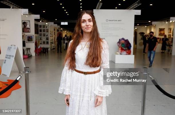Artist Anna Marie Tendler photographed during The Other Art Fair Los Angeles presented by Saatchi Art in partnership with BOMBAY SAPPHIRE at Barker...