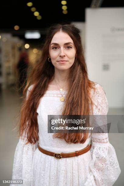 Artist Anna Marie Tendler photographed during The Other Art Fair Los Angeles presented by Saatchi Art in partnership with BOMBAY SAPPHIRE at Barker...