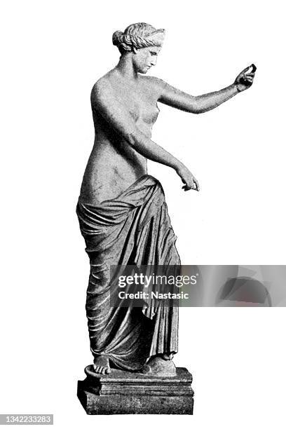 カプアの金星はハドリアヌス帝国の間に作られた彫刻です(117年から138年) - 女神アフロディーテ点のイラスト素材／クリップアート素材／マンガ素材／アイコン素材