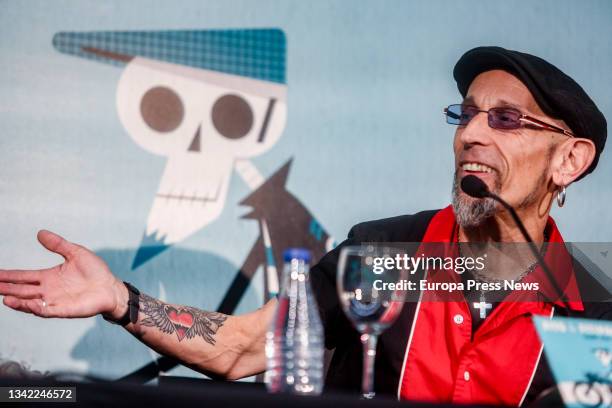 The singer Fito Cabrales, during a press conference at the WiZink Center, on 24 September, 2021 in Madrid, Spain. This Friday the band Fito y...