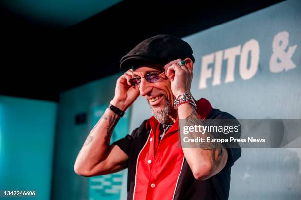 The singer Fito Cabrales, during a press conference at the WiZink Center, on 24 September, 2021 in Madrid, Spain. This Friday the band Fito y...