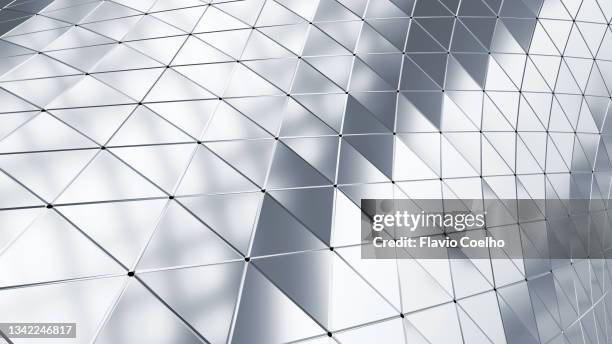 shiny silver colored building facade background - stainless steel 個照片及圖片檔