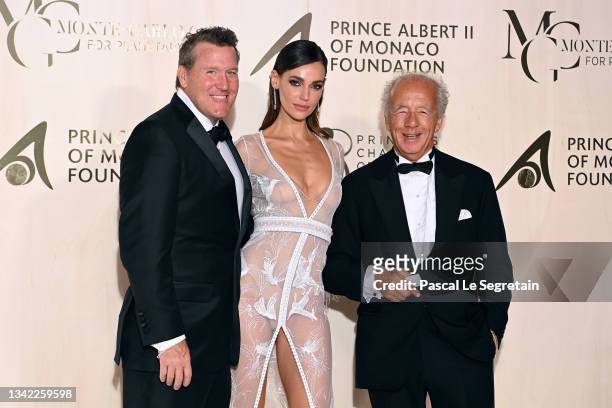 Guest, Marianne Fonseca Prado and Gilles Bensimon attend the 5th Monte-Carlo Gala For Planetary Health on September 23, 2021 in Monte-Carlo, Monaco.