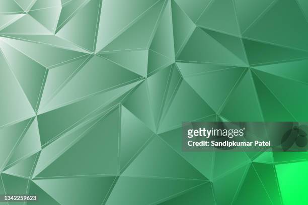 stockillustraties, clipart, cartoons en iconen met abstract polygonal green background - meerdere lagen effect
