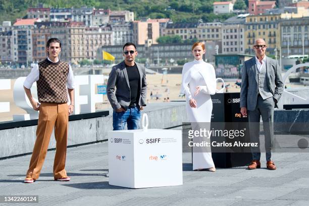 Alvaro Mel, Alejandro Amenabar, Ana Polvorosa and Stanley Tucci attend "La Fortuna" photocall during 69th San Sebastian International Film Festival...