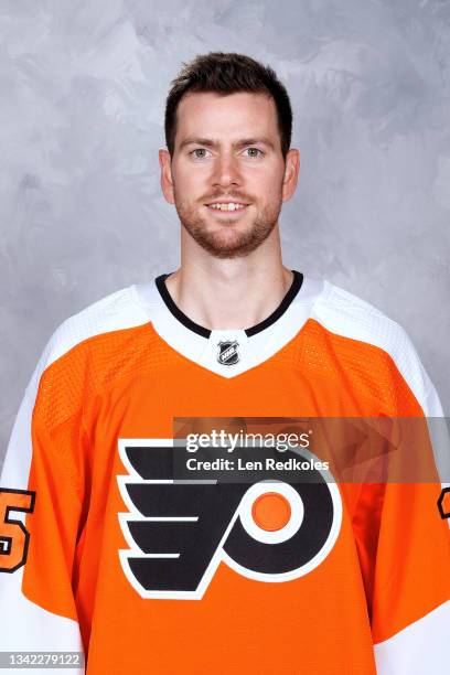 Martin Jones of the Philadelphia Flyers poses for his official headshot for the 2021-2022 season on September 22, 2021 at the Wells Fargo Center in...