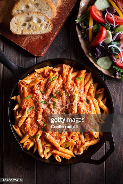 vodka sauce - penne stock pictures, royalty-free photos & images