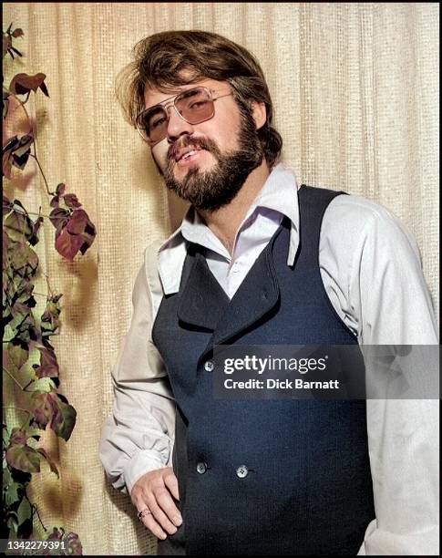 Image has been digitally converted to colour from a black and white analogue original.) Kenny Rogers of The First Edition, portrait, London, 1970.