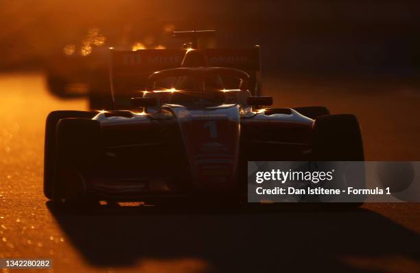 Dennis Hauger of Norway and Prema Racing drives during race one of Round 7:Sochi of the Formula 3 Championship at Sochi Autodrom on September 24,...