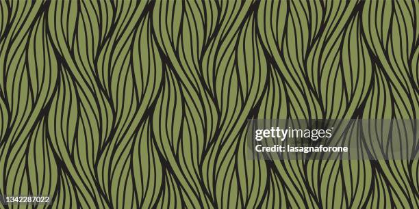 hand drawn organic growth vine / root / hair - seamless vector pattern - loopable elements stock illustrations