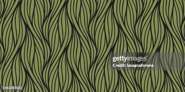 hand drawn organic growth vine / root / hair - seamless vector pattern - vine plant 幅插畫檔、美工圖案、卡通及圖標