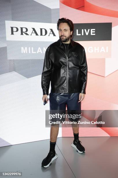 Francesco Vezzoli attends the Prada Show during Milan Fashion Spring/Summer 2022 on September 24, 2021 in Milan, Italy.