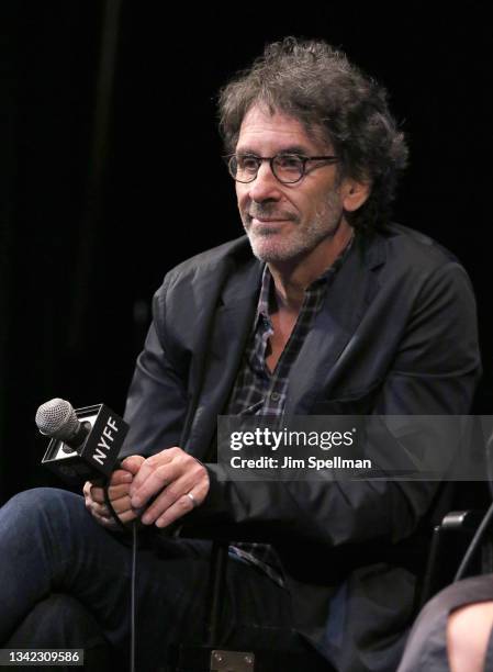 Writer Joel Coen attends a press conference for the 59th New York Film Festival opening night screening of The Tragedy Of Macbeth at The Film Society...