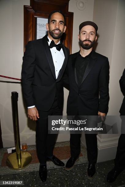 Ouissem Belgacem and Woodkid attend the Opening Season Gala at Opera Garnier on September 24, 2021 in Paris, France.