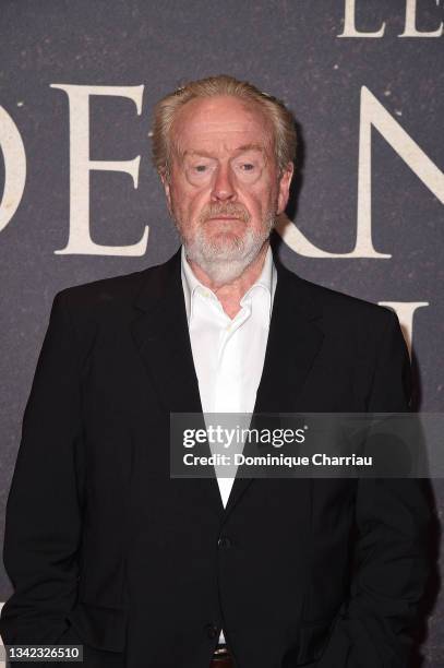 Ridley Scott attends the French premiere of 20th Century Studios' "The Last Duel" at cinema Gaumont Champs Elysees on September 24, 2021 in Paris,...