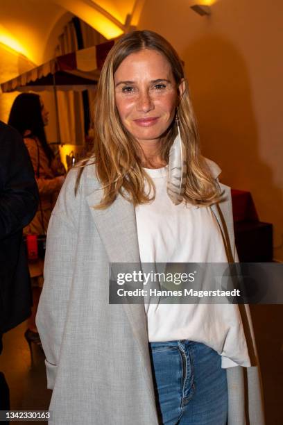 Nadeshda Brennicke attends the Movie Meets Media party at Praterinsel on September 24, 2021 in Munich, Germany.