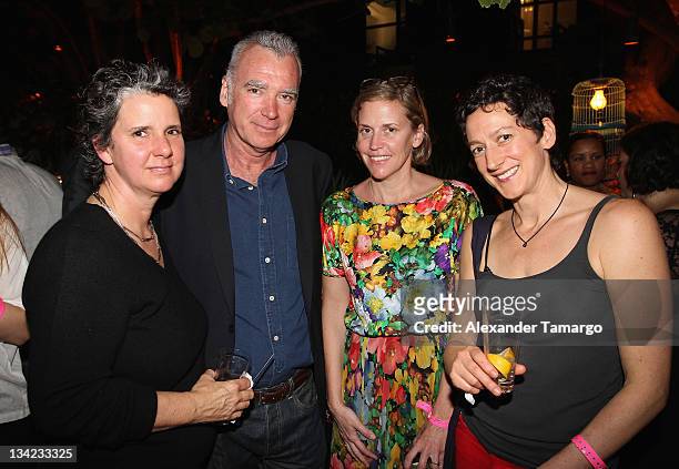 Kim Hostler, Patrick Seguin, Suzanne Demisch, and Juliet Burrows attend Design Miami 2011 welcome cocktail event at W South Beach on November 28,...