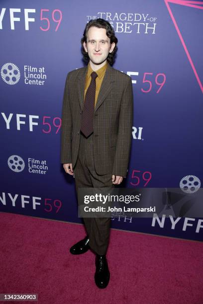 Harry Melling attends the opening night screening of The Tragedy Of Macbeth during the 59th New York Film Festival on September 24, 2021 in New York...