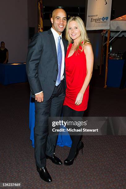 Tennis player James Blake and fiance Emily Snider attend James Blake's Serving for a Cure Charity event at 30 West 60th - 11th Floor on November 28,...