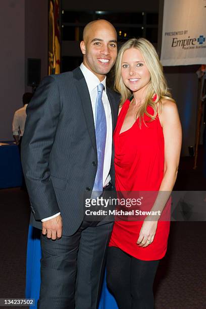 Tennis player James Blake and fiance Emily Snider attend James Blake's Serving for a Cure Charity event at 30 West 60th - 11th Floor on November 28,...