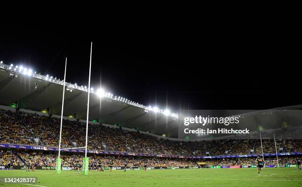 General view is seen during The Rugby Championship match between the Australian Wallabies and Argentina Pumas at QCB Stadium on September 25, 2021 in...