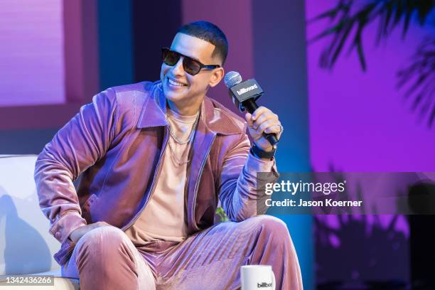 The Superstar Q + A with Daddy Yankee Billboard Latin Music Week 2021 at Faena Forum on September 22, 2021 in Miami Beach, Florida.