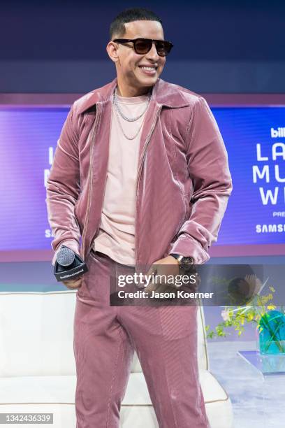 The Superstar Q + A with Daddy Yankee Billboard Latin Music Week 2021 at Faena Forum on September 22, 2021 in Miami Beach, Florida.