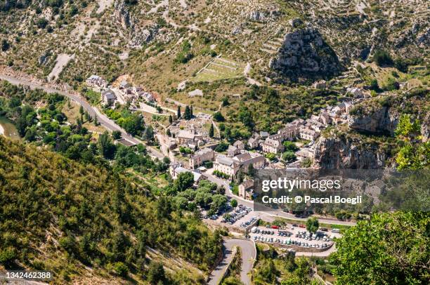 village of la malene, gorges du tarn, lozere, france - lozere bildbanksfoton och bilder