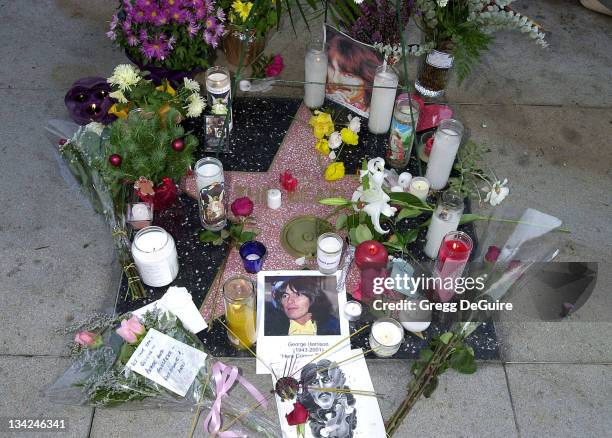 George Harrison Rip 14 George Harrison Remembered At Beatles Hollywood Walk Of Fame Star ...