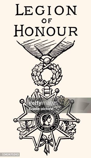 illustrations, cliparts, dessins animés et icônes de prix de la légion d’honneur française (haute résolution avec beaucoup de détails) - honoree