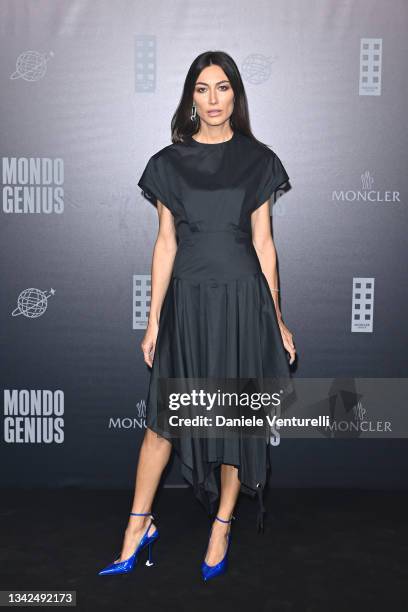 Giorgia Tordini is seen at Moncler MondoGenius Castello Sforzesco on September 25, 2021 in Milan, Italy.
