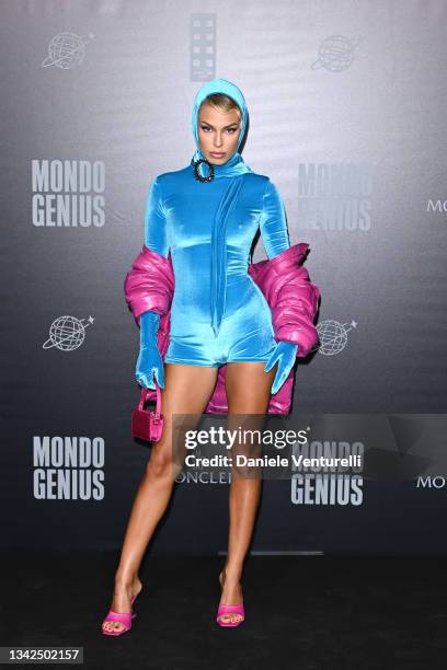 Jessica Goicoechea is seen at Moncler MondoGenius Castello Sforzesco on September 25, 2021 in Milan, Italy.